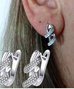 Silver Crystal Earrings