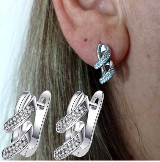 Silver Crystal Earrings