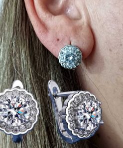 Silver Crystal Earrings big