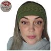Hand made headband, Italian MERINO Wool, green (T6)