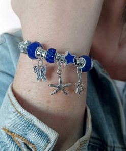 Alternative view of Silver fashion bracelet: 3 pendants (ZK11)