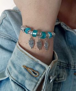 Alternative view of Silver fashion bracelet: 3 owls (ZK8)