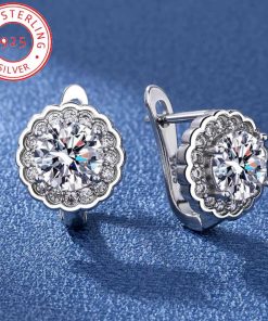 Silver Crystal Earrings big cirkonije