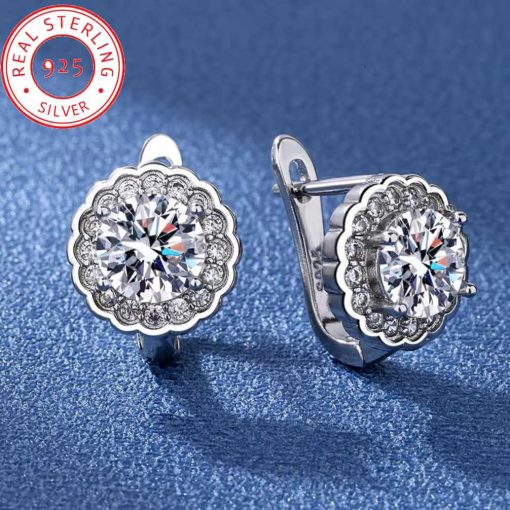 Silver Crystal Earrings big cirkonije