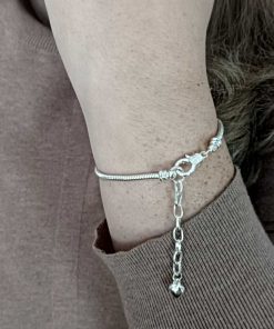 Silver bracelet, S925, Chain and buckle closure - Image 3