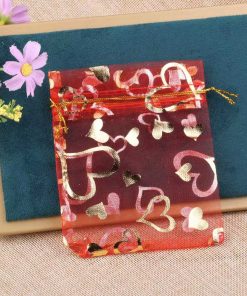 Mesh gift bag with hearts - Image 3