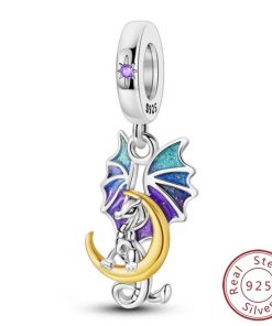 Pendant dragon and moon