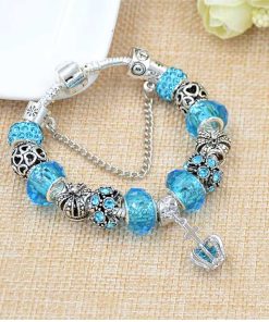 Bracelet set 14 pendants. blue