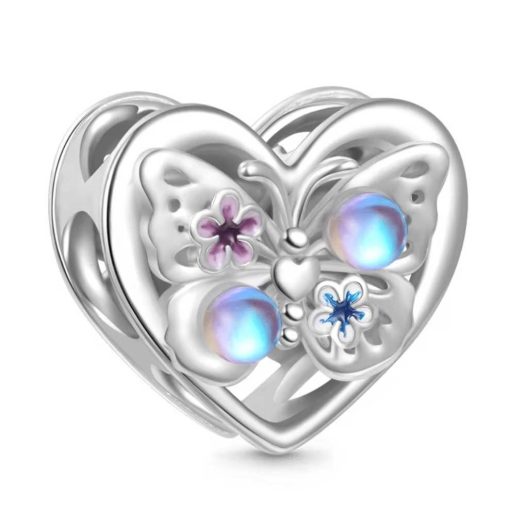 silver heart-shaped ring pendant