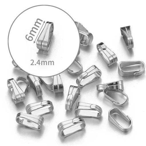 Silver hooks with a pattern