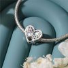 silver heart-shaped ring pendant