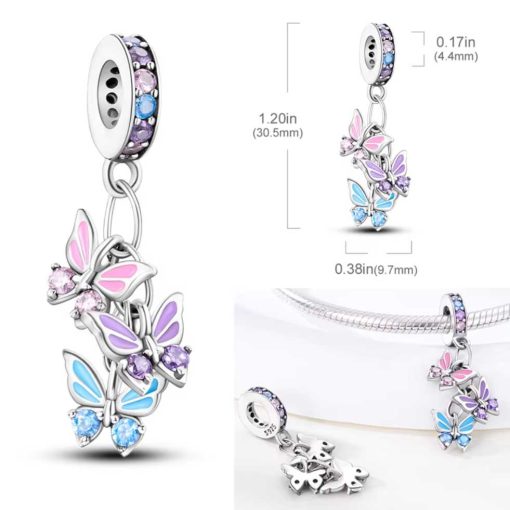 Silver crystal pendant