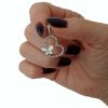 Crystal heart pendant with butterfly