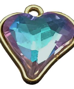 Pendant heart - shape with zircon