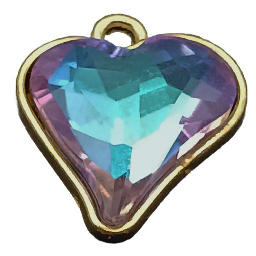 Pendant heart - shape with zircon