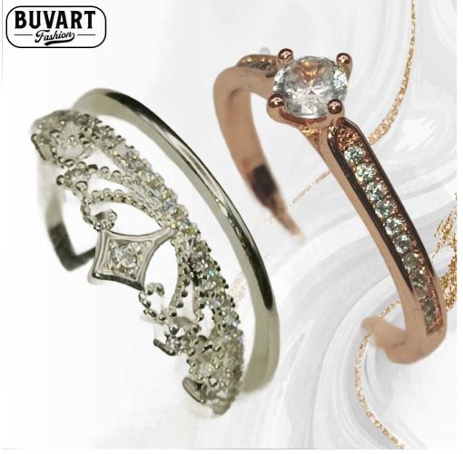 Silver gold ring