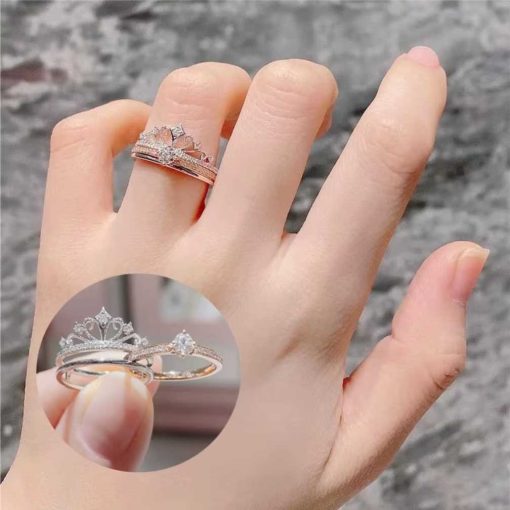 Silver gold ring