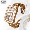 Gold crystal ring zircons
