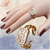 Gold crystal ring zircons