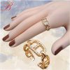 Gold crystal ring