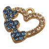 Gold crystal pendant blue