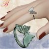 Crystal ring shape of butterfly
