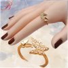 Gold crystal ring