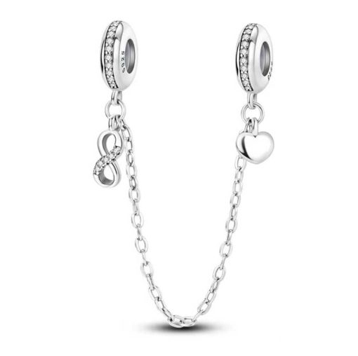 Pandora style Safety chain endless love.