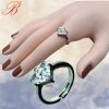 Silver ring heart shaped