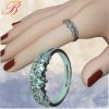 Silver crystal ring