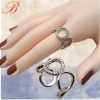 Silver crystal ring