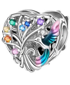Pendant heart & bird