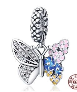 Pendant silver butterfly