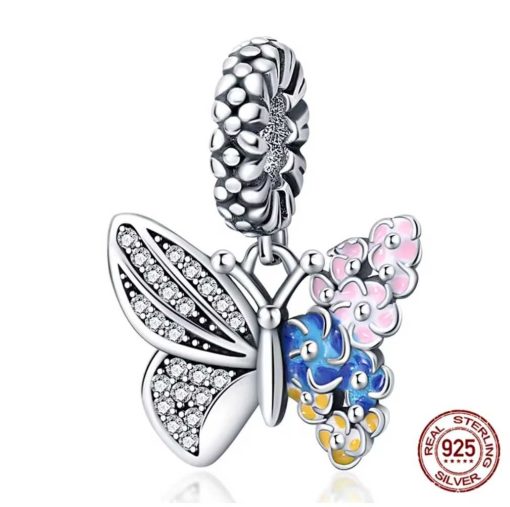 Pendant  silver butterfly