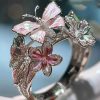 Silver ring butterfly