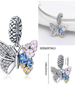 Pendant  silver butterfly
