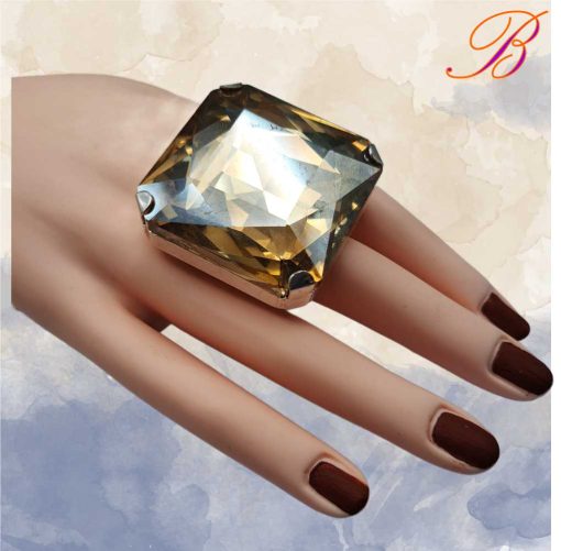 Maxi gold and silver rings with zircons