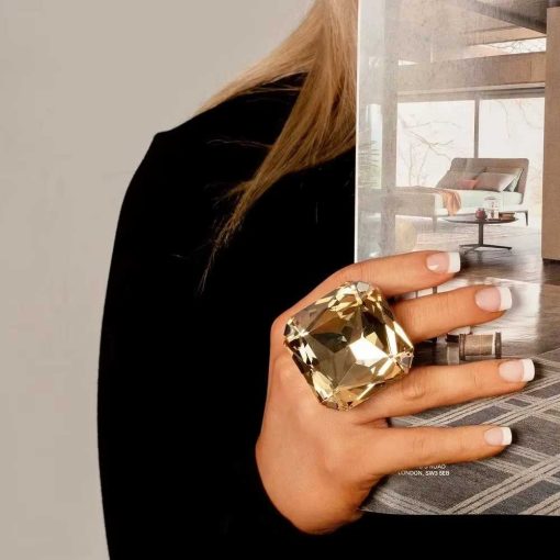 Maxi gold and silver rings with zircons