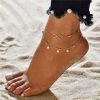 Ankle chain with 3 pearls