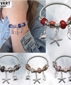 Bracelet Lips, starfish. turtle