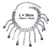 Silver crystal Ankle chain zircons