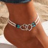 Elastic Ankle Chain 2 hearts