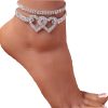 Silver crystal Ankle chain