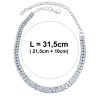 Silver crystal Ankle chain