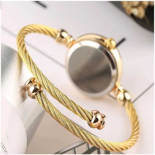 Gold black wristwatch