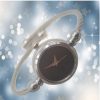 Silver black wristwatch