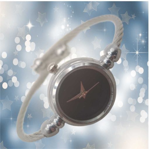Silver black wristwatch