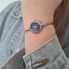 Silver black wristwatch