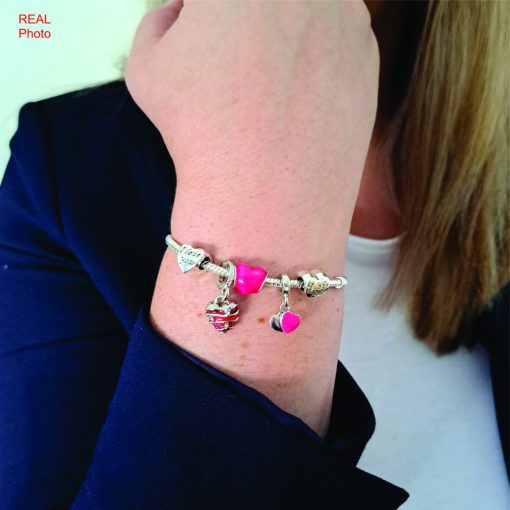Silver bracelet + 5 pendant