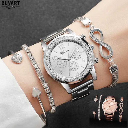Jewelry set with watch